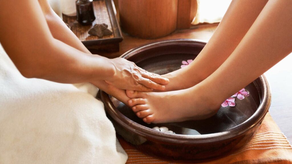 Un massage des pieds bienfaisant